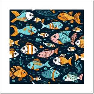 fish patterns gift ideas Posters and Art